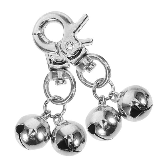 BESTOYARD 2Pcs Stainless Steel Pet Collar Bell Pendant with Crisp Sound for DIY Dog and Cat Accessories