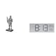 thumbnail image 1 of Figura de escritorio,Estatua de caballero,arte,artesanía,coleccionable,escritorio,oficina,Figura decorativa,pieza de arte,decoración del hogar,Reloj de pared digital,Reloj de pared digital, 1 of 8