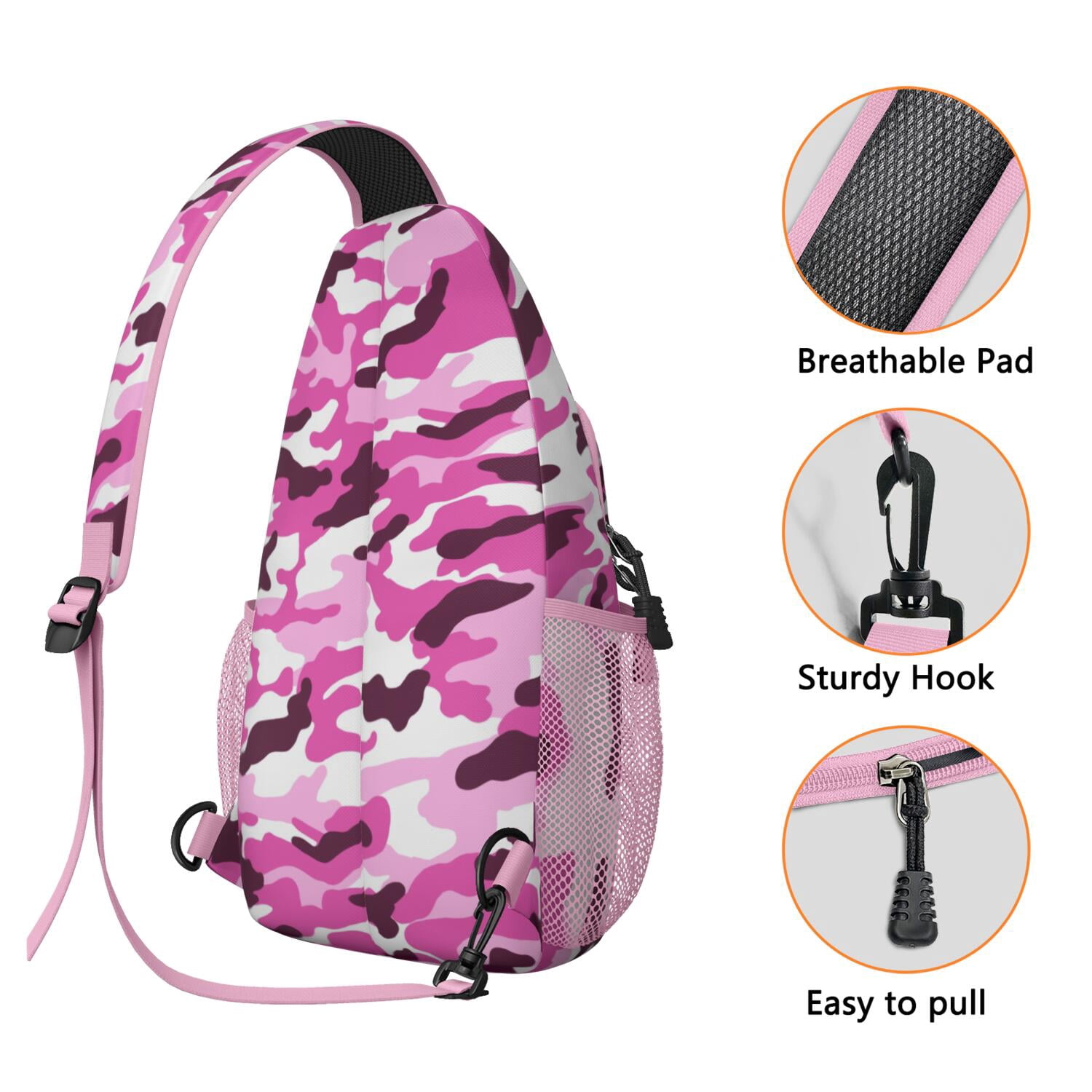 Military Camouflage Sling Bag for Men & Women - Tactical Army Crossbody Chest Bag with Anti-Theft Design - Spacious & Organized Travel Daypack for Hiking, Biking, Outdoor Adventures