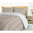 thumbnail image 5 of Ambesonne Abstract Duvet Cover Sets, Circular Shapes Flower, 2-Queen, Pale Eggshell Seal Brown, 5 of 7