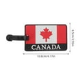 thumbnail image 2 of STRANDCHIC Multi PVC Luggage Tags with Canada Flag Design for Easy Identification at Airports and, 2 of 8