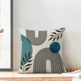 thumbnail image 2 of Boho Summer Pillow Covers 18x18 Inch 2 Pcs, Sage Green and Tropical Leaf Outdoor Decorative Throw Pillows, Mid Century Abstract Art Farmhouse Decor Pillowcase Linen Cushion Cover for Couch Sofa, 2 of 5