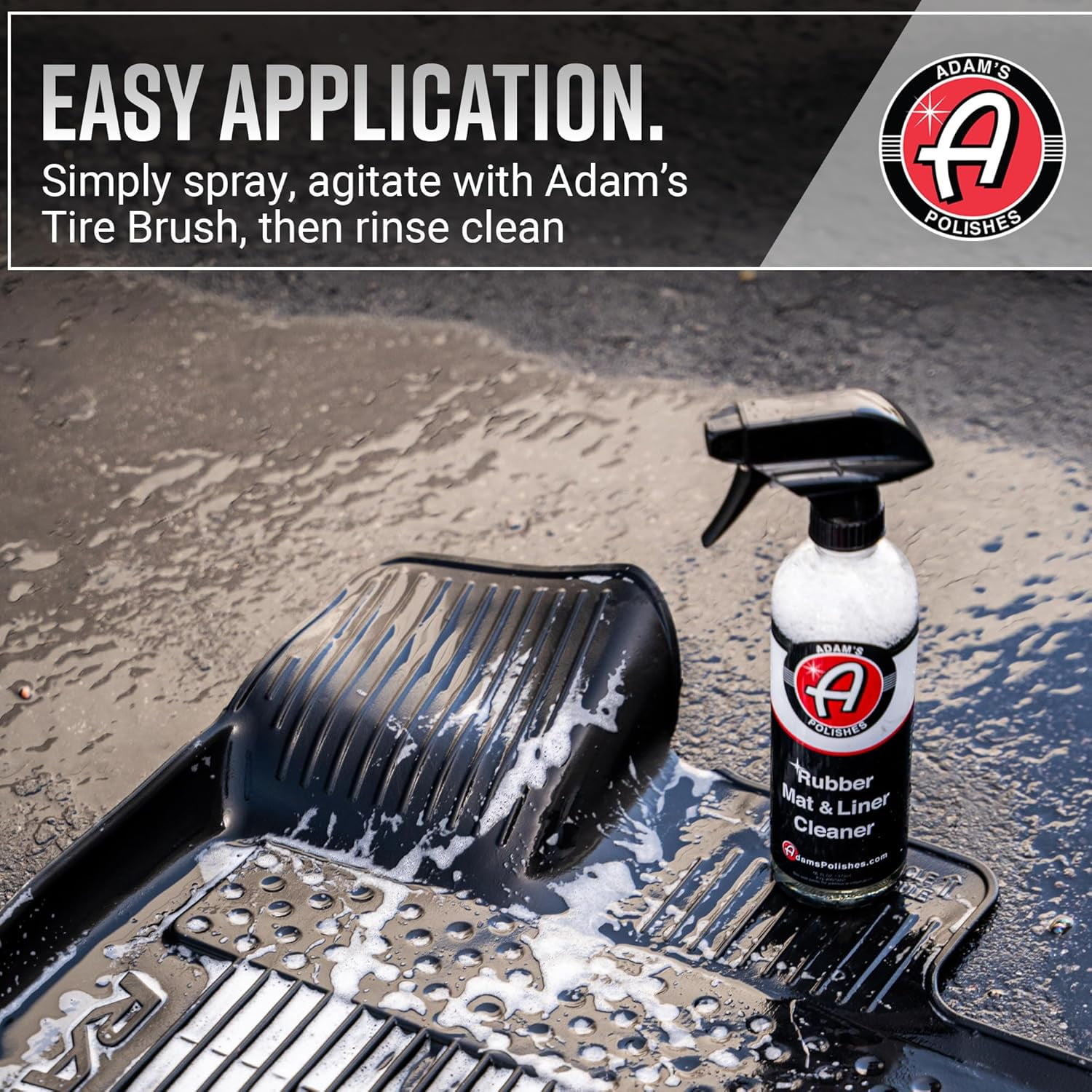 (2 pack) Adam's Polishes Rubber Mat & Liner Cleaner 16oz Protectant