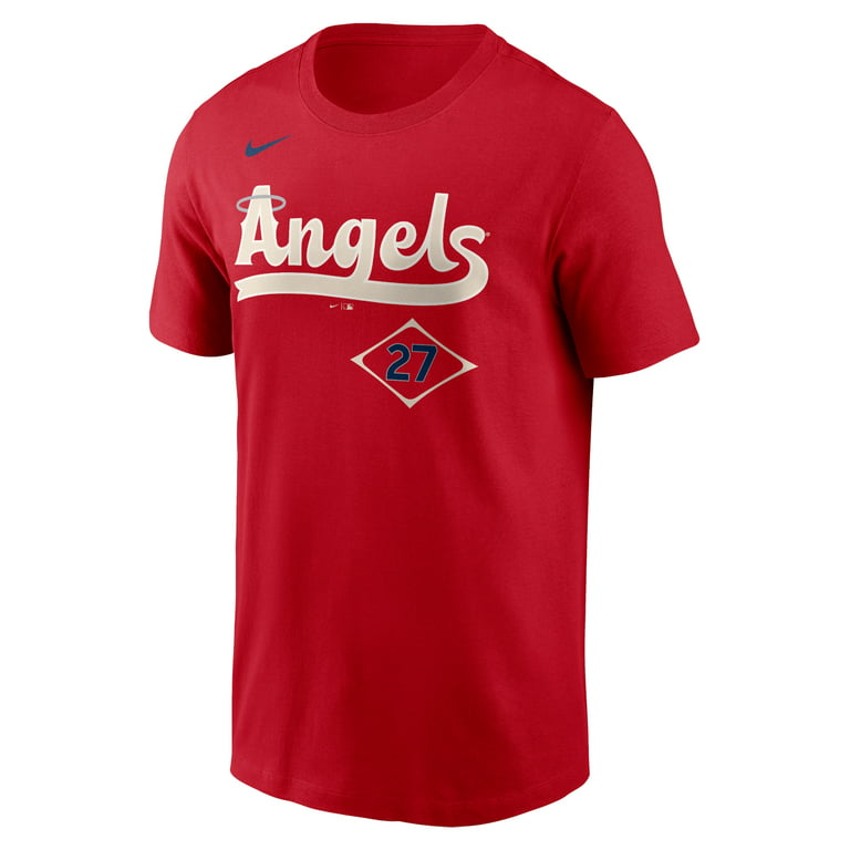 Men's Nike Mike Trout Red Los Angeles Angels City Connect Name & Number T- Shirt 