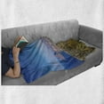 thumbnail image 6 of Sicily Soft Flannel Fleece Throw Blanket, Fascinating Aerial View of Sicilian Coast Dominated by Monte Cofano Travel Italy, Cozy Plush for Indoor and Outdoor Use, 70" x 90", Multicolor, by Ambesonne, 6 of 6