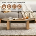 thumbnail image 3 of Natural Wood 51'' Coffee Table with Tapered Tabletop and Two Vertical Feet, 3 of 10