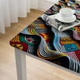 thumbnail image 4 of HAOXIT African Print Tablecloth Party Decoration Square Table Cloth Dining Room Kitchen Decor 60''x60'', 4 of 7