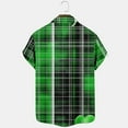 thumbnail image 5 of JURANMO Happy St. Patrick's Day Men's Short Sleeve Button Down Hawaiian Shirt Summer Casual Beach Shirt Holiday Bowling Shirts Green L Sales of The Day Lightning, 5 of 6