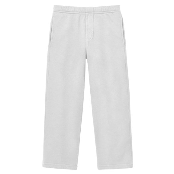 Boys Soft Cotton Fleece Straight Leg Pocket Pant | White