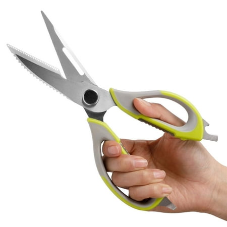 IGIA Heavy Duty Kitchen Shears - Best Multi-Purpose Utility Scissors for Chicken, Poultry, Fish, Meat, Vegetables, Herbs, etc. Great for Scaling Fish and Cutting Fish Fins (2, Apple (Best Katana For Heavy Cutting)
