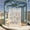 White, variant on 6ft Tall Metal Privacy Screen, Free Standing Indoor/Outdoor Room Divider for Patio, Balcony & Garden (45"L x 72"H)