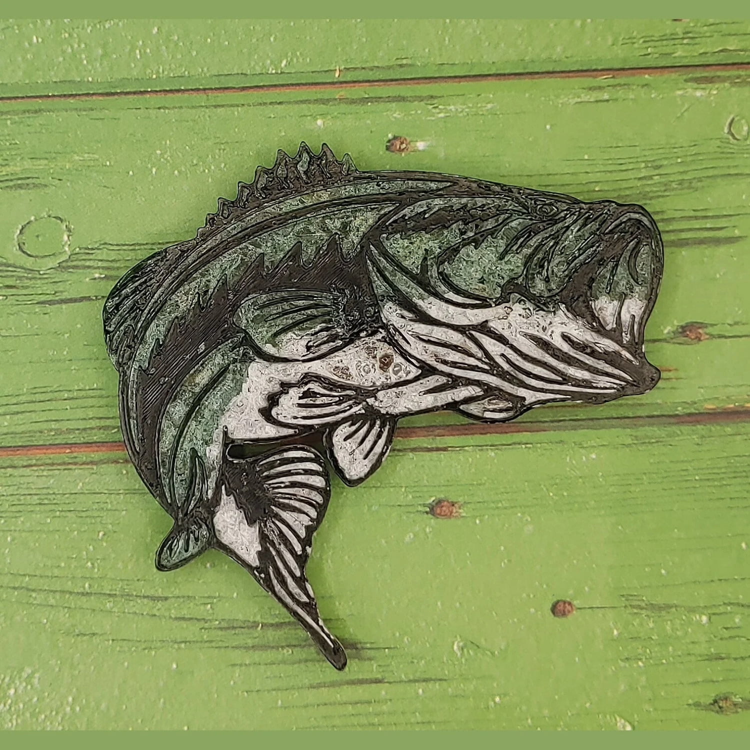 Jumping Bass - 4"x4" - Silicone freshie Mold