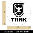 thumbnail image 2 of Pixel RPG Tank Warrior Shield Self-Inking Rubber Stamp Ink Stamper - Black Ink - Mini 1/2 Inch, 2 of 7