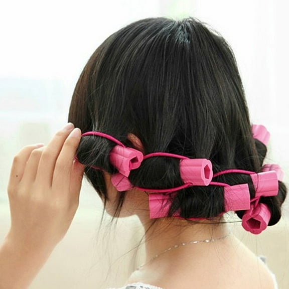 BESTYASH 12Pcs Self Grip Hair Rollers Pink Hair Curler Styling Tools for Secure Hairdos