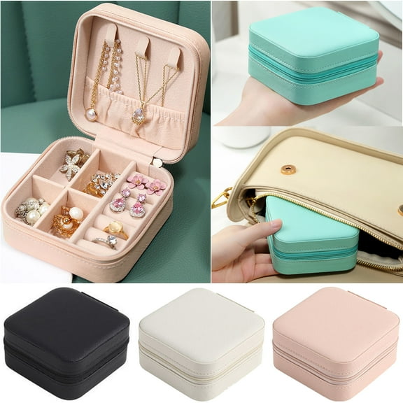 Mini Jewelry Travel Case, Small Travel Jewelry Organizer, Portable Jewelry Box, Display Storage Box For Rings Earrings Necklaces Gifts