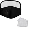 thumbnail image 3 of 2 Pack Cotton Face Masks with Eye Shield Breathing Valve 4 Filters Washable Black, 3 of 3
