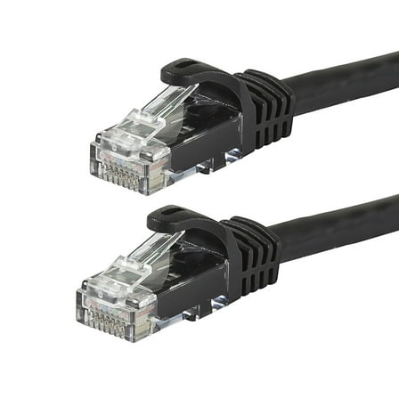 Monoprice Cat6 Ethernet Patch Cable - 20 Feet - Black | Network Internet Cord - Snagless RJ45, Stranded, 550Mhz, UTP, Pure Bare Copper Wire, 24AWG - Flexboot Series