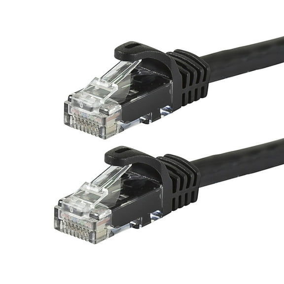 Monoprice Cat6 Ethernet Patch Cable - 20 Feet - Black | Network Internet Cord - Snagless RJ45, Stranded, 550Mhz, UTP, Pure Bare Copper Wire, 24AWG - Flexboot Series