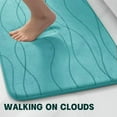 thumbnail image 5 of Memory Foam Bathroom Rug Sets 5 Piece, Ultra Absorbent Bath Mat for Bathroom - Non-Slip Machine Washable & Dry Quickly, 5 Piece Bathroom Mat Set,Teal, 5 of 8