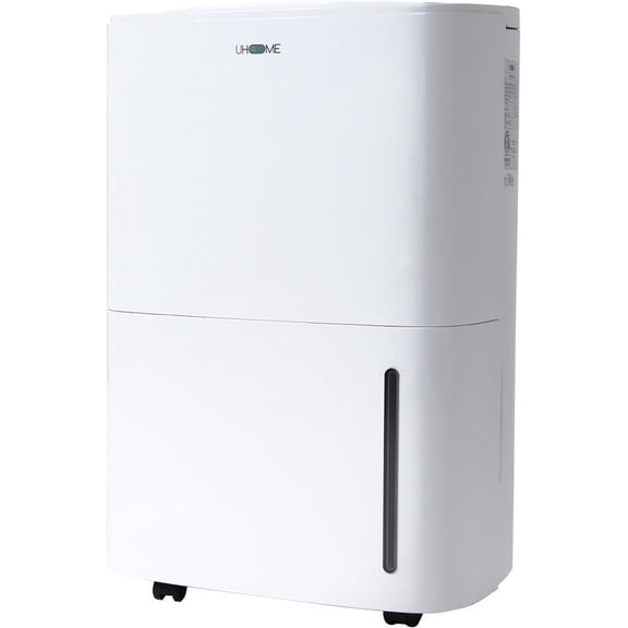 120 pt. 6,000 sq.ft. Dehumidifier in White with Large Bucket and Drain Hose for Basement, Garage, with Auto Defrost