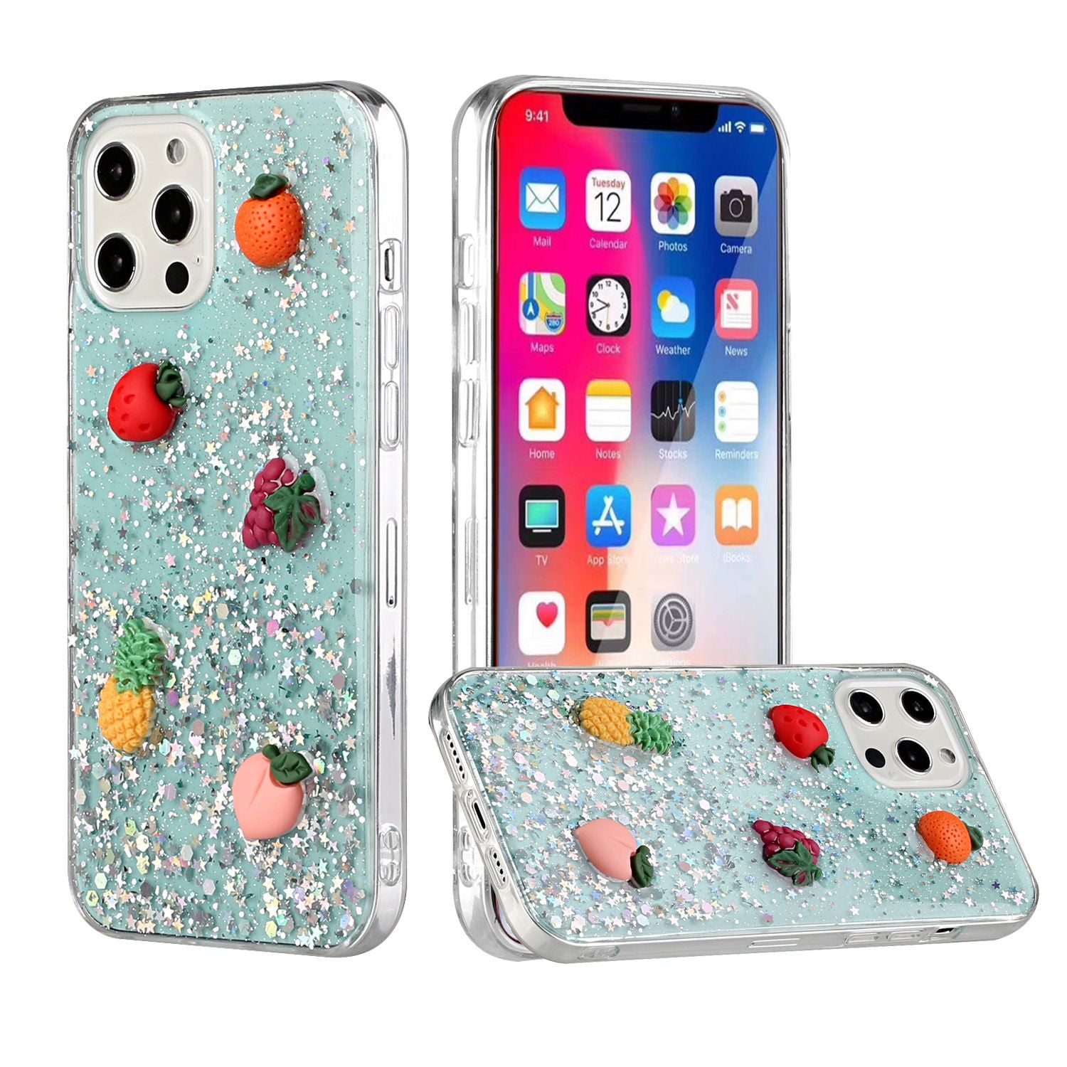 For Iphone 12 Iphone 12 Pro Open Camera Hole Fruit Assorted Cute Epoxy Glitter Hybrid Sky Blue Walmart Com For Iphone 12 Iphone 12 Pro Open Camera Hole Fruit Assorted Cute Epoxy Glitter Hybrid Sky Blue Walmart Com