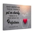 thumbnail image 6 of Scripture Walls  Perfectness Colossians 3:14 Scripture Bible Verse Canvas Christian Wall Art Ready to Hang Unframed, 6 of 7