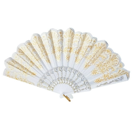 

Dianopex Household Essentials Folding Fans Handheld Fan Spanish Folding Retro Pattern Hand Fan For Women