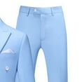 thumbnail image 4 of Horkkom Mens Suits Classic Fit 2 Piece Double Breasted Blazer Dress Pants Suits for Party Wedding and Business, 4 of 8