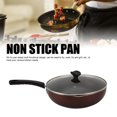 thumbnail image 3 of Nonstick Frying Pan Skillet with Lid, 11.6inch Non Stick Pan, Iron Stir Fry Pan Omelet Pan, Even Heating Egg Pan, Cooking Pan, Home Cooking Cookware, 3 of 7