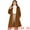 Brown, variant on GRACE & GRANDEUR Women's Plus Christmas Overcoat Single Breasted Belted Long PeaCoat Red 3X