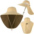 thumbnail image 2 of Sombrero protector UV neutro para la pesca al aire libre en verano, montañismo, sombrero solar con placa de cuello, 2 of 5