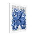 thumbnail image 2 of Trademark Fine Art 'Vintage Blue Octopus 1, Front' Canvas Art by Fab Funky, 2 of 3