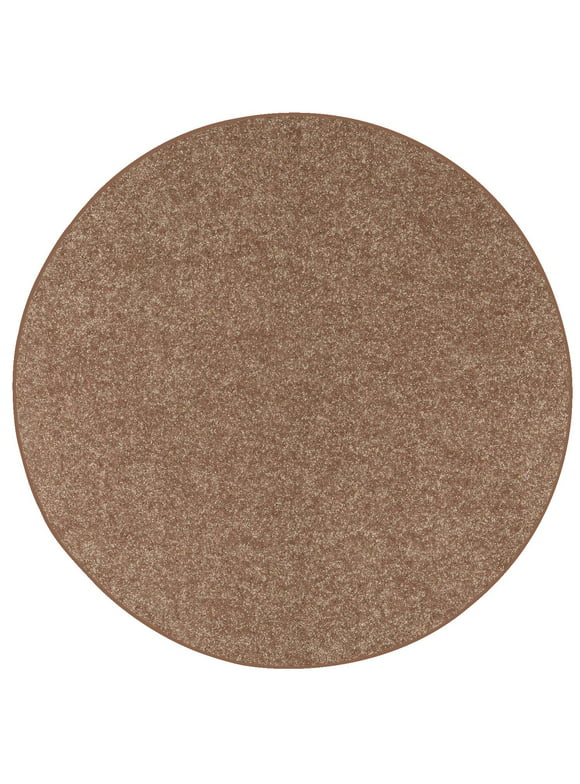 Bright House Solid Color Round Shape Area Rugs Brown - 2' Round