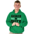 thumbnail image 5 of Gamer On Duty Video Games Nerdy Geeky Hoodie Hooded Sweatshirt Men Brisco Brands L, 5 of 6