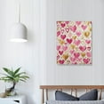 thumbnail image 3 of PIKWEEK Pink And Gold Canvas Wall Art Heart Artwork Pink Aesthetic Posters Abstract Love Paintings Colorful Heart Prints Funky Heart Picture Pink Artwork Preppy Pink And Gold Wall Art Decor, 3 of 4