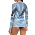 thumbnail image 5 of joogoo Womens UPF 50+ Sun Shirts Eagle Flying in Blue Sky Long Sleeve UV Protection Rash Guard Tops L, 5 of 7