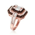 thumbnail image 3 of Ross-Simons 1.55 ct. t.w. White and Brown CZ Ring in 18kt Rose Gold Over Sterling, Women's, Adult, 3 of 5