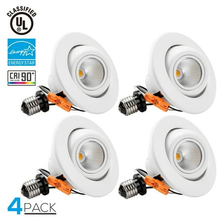 torchstar 10w 4inch high cri dimmable gimbal led recessed light