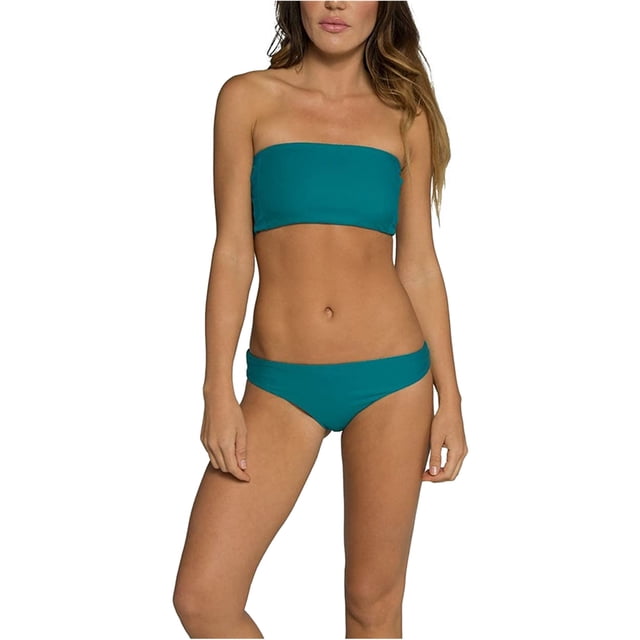 Tavik Womens Ace Lattice Sides Bandeau Swim Top harborblue M