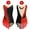 Red, variant on Girls Figure Ice Roller Skating Dress Gymnastics Leotards Lyrical Jazz Latin Ballet Dancewear Red 6