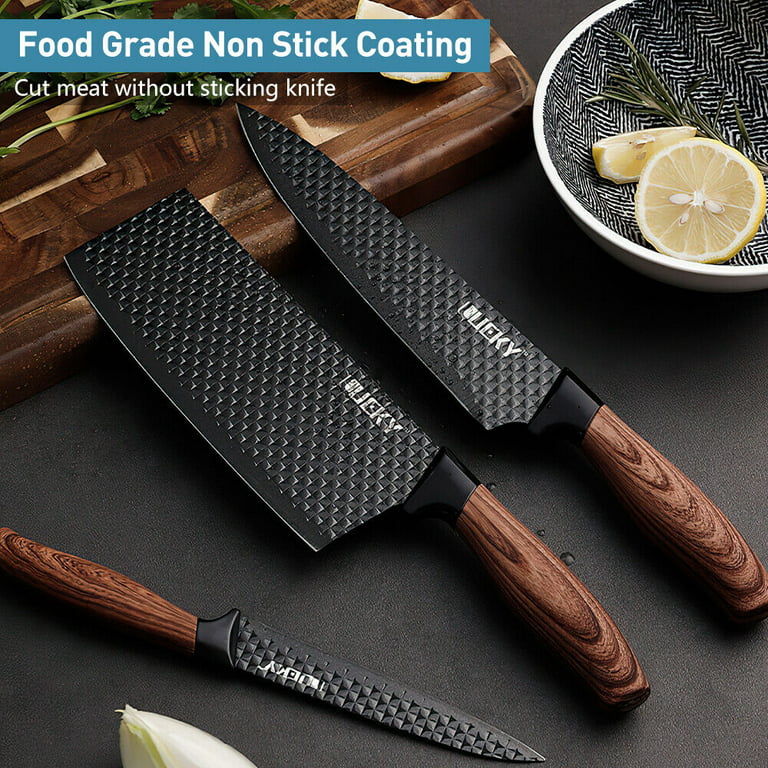 MDHAND 3 Piece Kitchen Knife Set Stainless Steel Japanese Damascus Style  Chef's Knives 