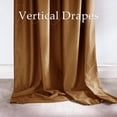 thumbnail image 4 of NICETOWN Gold Brown Blackout Velvet Curtains 108" Length, Energy Saving Heat Blocking Drapes for High Ceiling Living Room, Elegant Thick Velvet Window Panels for Privacy Protection, Set of 2, 4 of 7