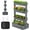 Gray, variant on NAIZEA 4 Tier Wooden Planters Raised Garden Beds for Plants Herbs Flowers Vegetables Outdoor Indoor Gardening