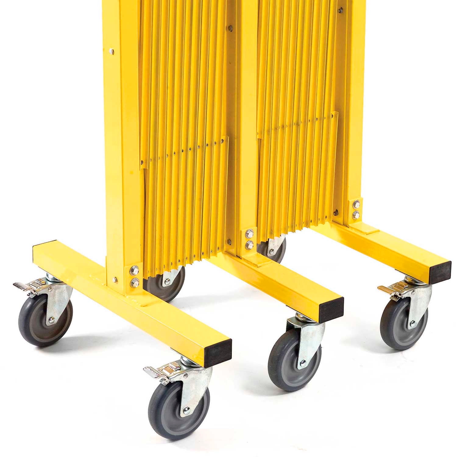 Global Industries 652923 Barricade Security Gate with Sign, Safety Yellow