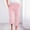Pink, variant on Summer Saving Wycnly on Sale Capri Pants for Women Womens Drawstring Elastic Waist Capris Pants Summer Casual Plus Size Button Straight Leg 3/4 Trousers Comfy Cotton Linen Pocket Cropped Pants