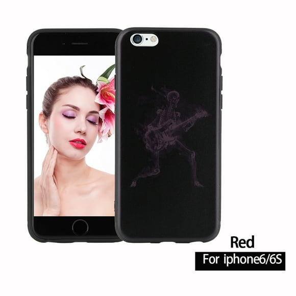 ZOUSSIQI TPU Protective Color Changing Thermal Sensor Heat Induction Back Case for iPhone 6/6S Red EL225#05771