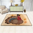 thumbnail image 2 of Dreamtimes Turkey Thanksgiving Leaves Area Rug 72x48in Fall Maple Leaf Non-Slip Floor Carpet Comfort Floor Mats Decor for Indoor Living Dining Room and Bedroom Area, 2 of 7