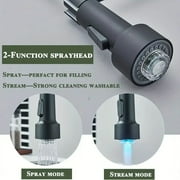Matte Black Kitchen Faucet with LED Sprayer Single Handle Pull Down Sink Faucet