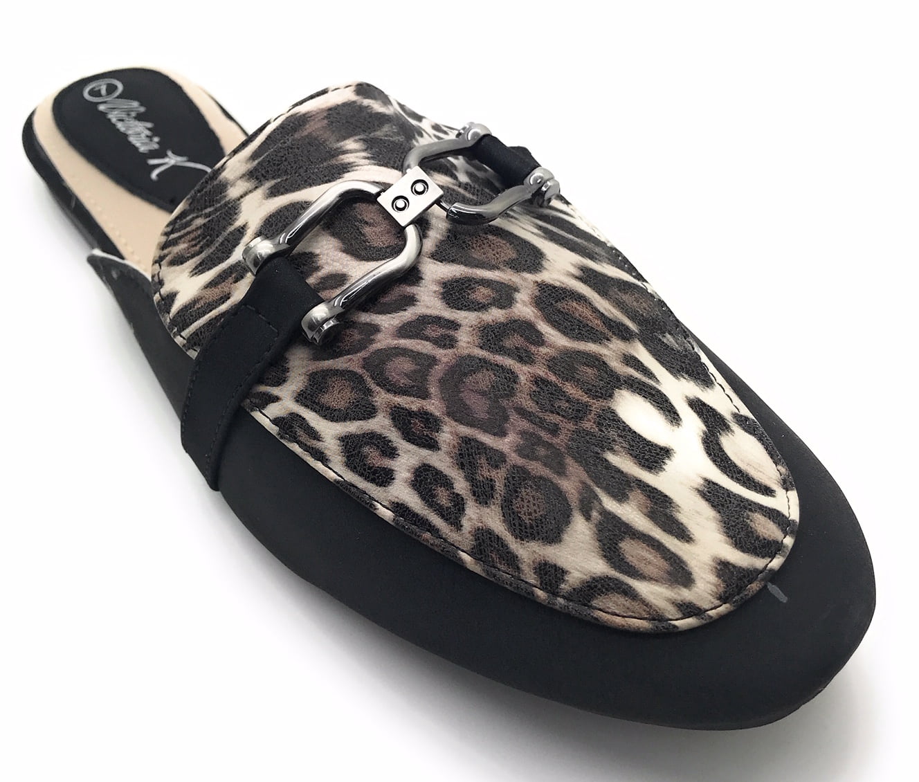 Victoria K Leopard Print Slip On Mules (Women)