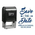 thumbnail image 1 of Printtoo Personalized Blue Self Inking Wedding Stamp Custom Save The Date Rubber Stamper -60 x 40 mm, 1 of 6